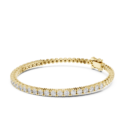 Round Cut Lab Grown Prong Set Tennis Diamond Bracelet - HIGHCARAT DIAMONDS