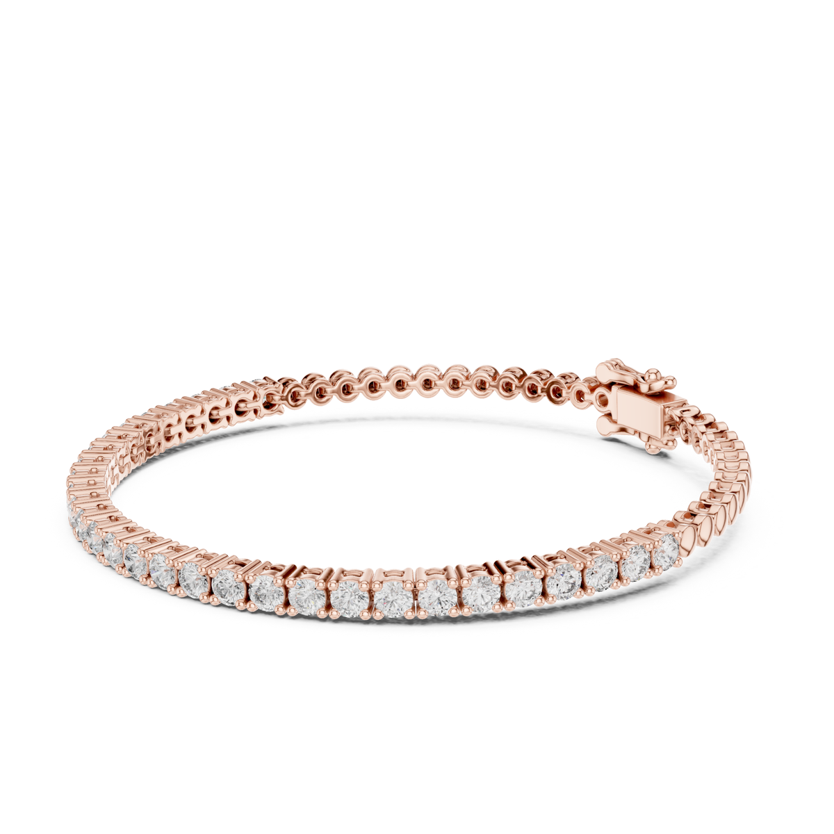 Round Cut Lab Grown Prong Set Tennis Diamond Bracelet - HIGHCARAT DIAMONDS
