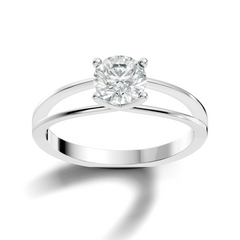 Solitaire Round Cut Lab Grown Diamond Vintage Delicate Cluster Stunning Daily Wear Ring For Her - HIGHCARAT DIAMONDS