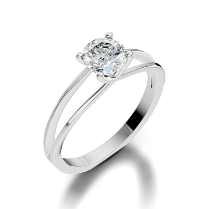 Solitaire Round Cut Lab Grown Diamond Vintage Delicate Cluster Stunning Daily Wear Ring For Her - HIGHCARAT DIAMONDS