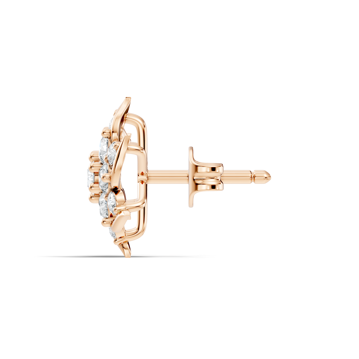 Round Shape 1.24 Ct Lab Grown & Natural Diamond 14k Solid Gold Elegance Vintage Engagement Earring For Women - HIGHCARAT DIAMONDS