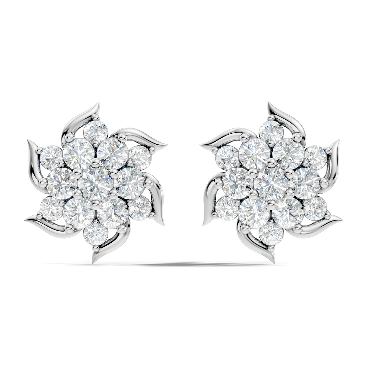 Round Shape 1.24 Ct Lab Grown & Natural Diamond 14k Solid Gold Elegance Vintage Engagement Earring For Women - HIGHCARAT DIAMONDS