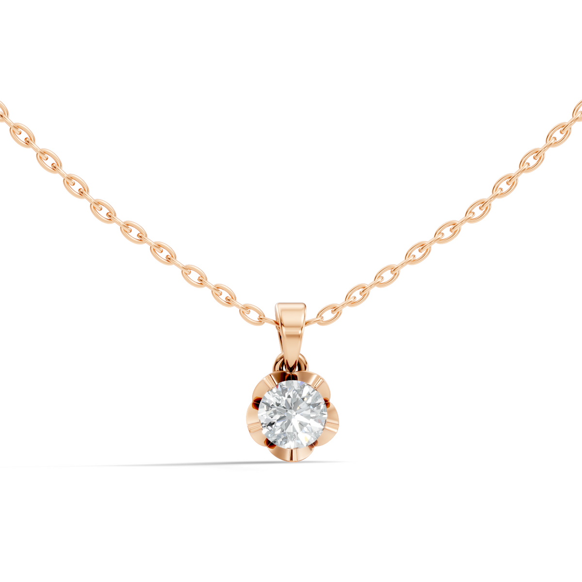 0.40 CT Round Labgrown Round Shape Diamond Pendant Perfect For Weddings & Anniversaries - HIGHCARAT DIAMONDS