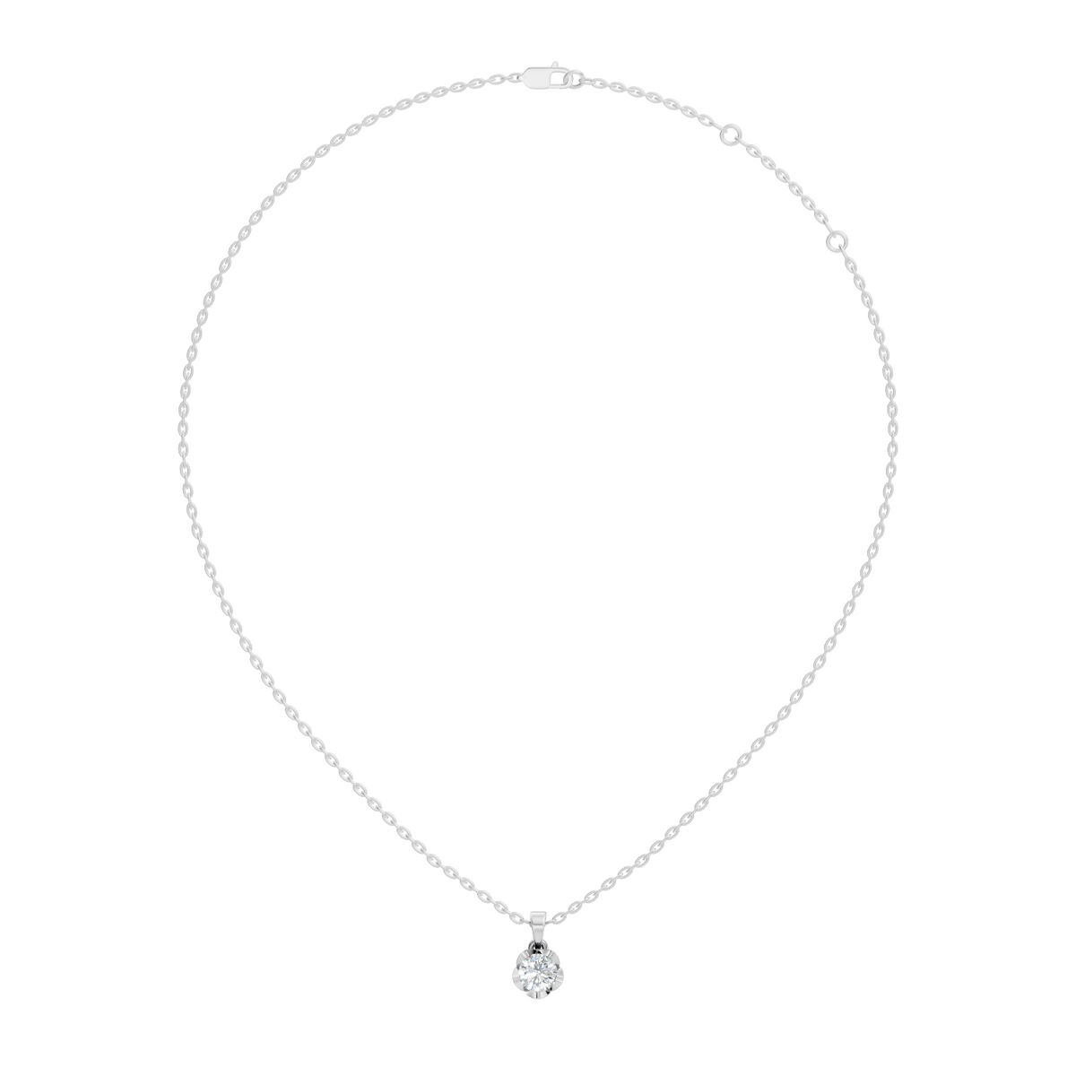 0.40 CT Round Labgrown Round Shape Diamond Pendant Perfect For Weddings & Anniversaries - HIGHCARAT DIAMONDS