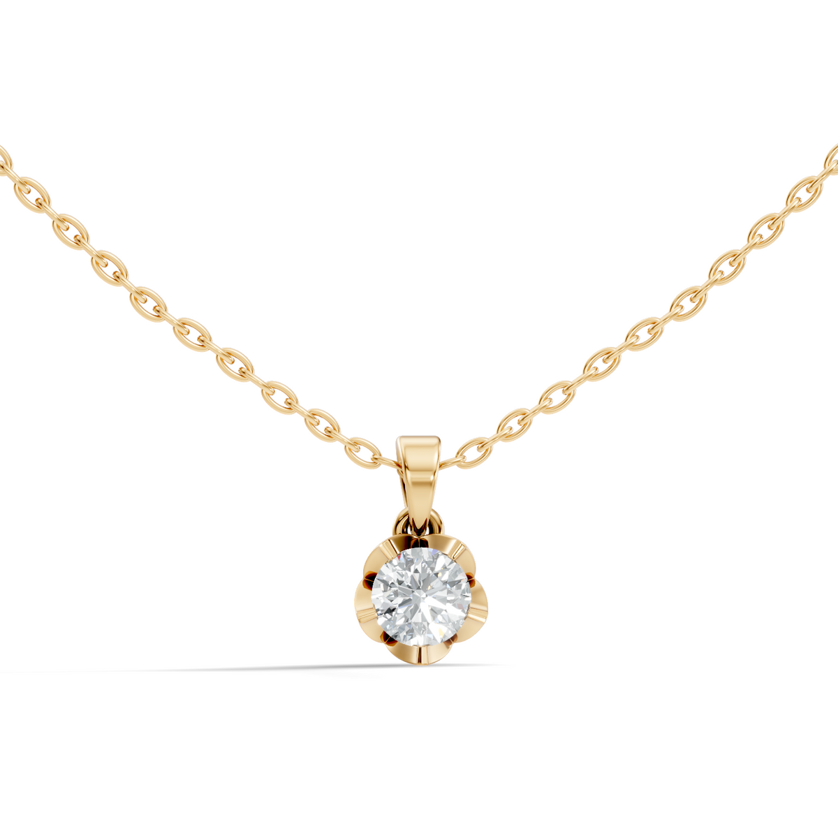 0.40 CT Round Labgrown Round Shape Diamond Pendant Perfect For Weddings & Anniversaries - HIGHCARAT DIAMONDS
