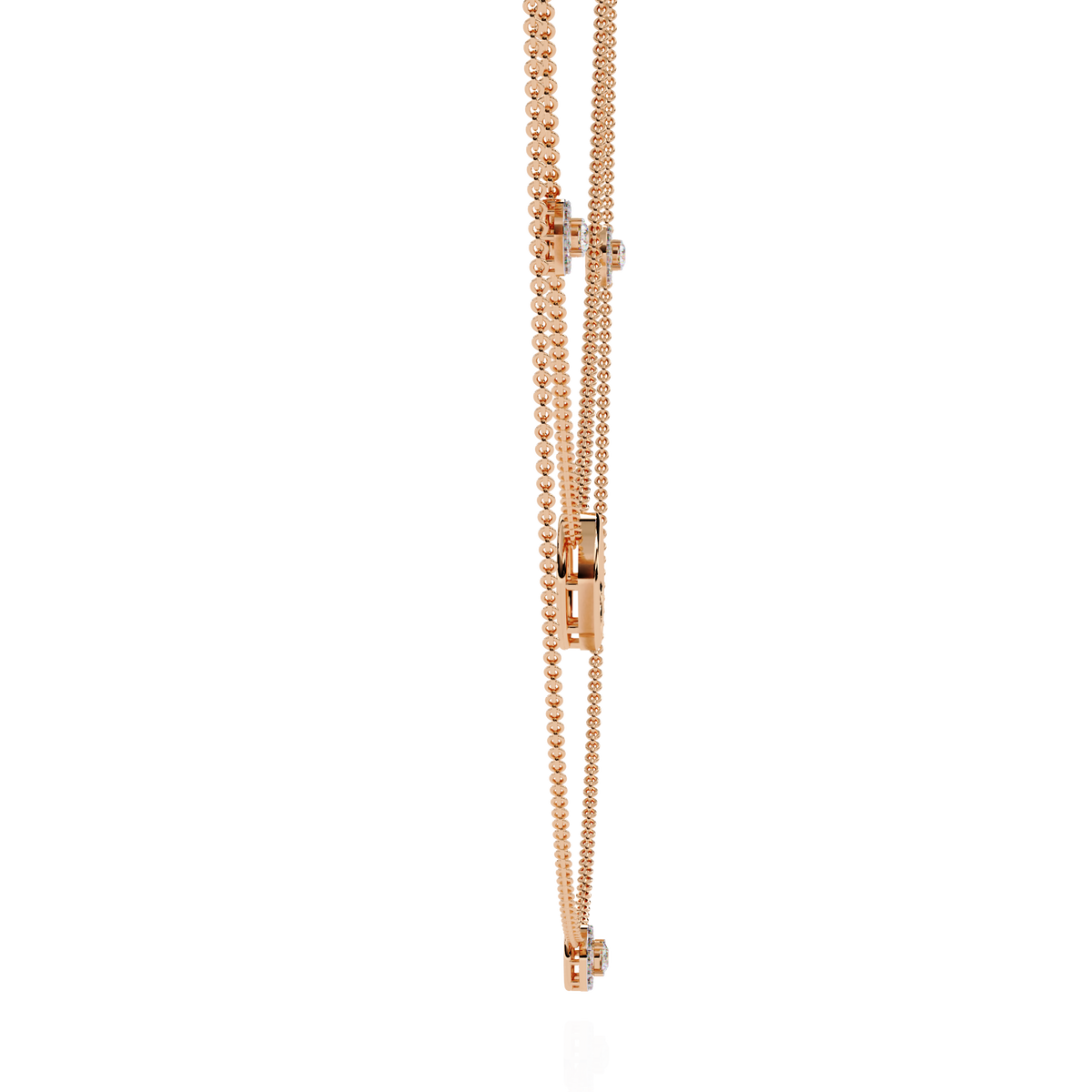 Round Cut Lab grown & Natural  Diamond Halo Style Dainty Simple Daily Wear Multi Layer Necklaces For birthday Surprise Gift - HIGHCARAT DIAMONDS