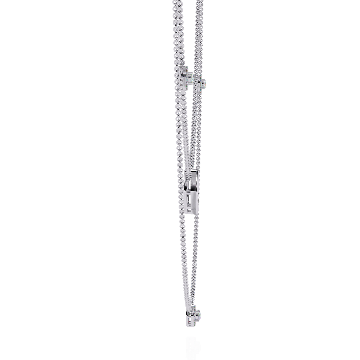 Round Cut Lab grown & Natural  Diamond Halo Style Dainty Simple Daily Wear Multi Layer Necklaces For birthday Surprise Gift - HIGHCARAT DIAMONDS