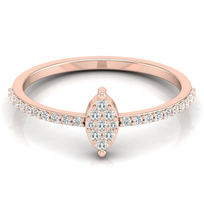 Round Cut Minimalist Eco-Friendly Lab Diamond Accent Ring In 18K Solid Gold Perfect Gift For Her - HIGHCARAT DIAMONDS
