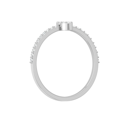 Round Cut Minimalist Eco-Friendly Lab Diamond Accent Ring In 18K Solid Gold Perfect Gift For Her - HIGHCARAT DIAMONDS