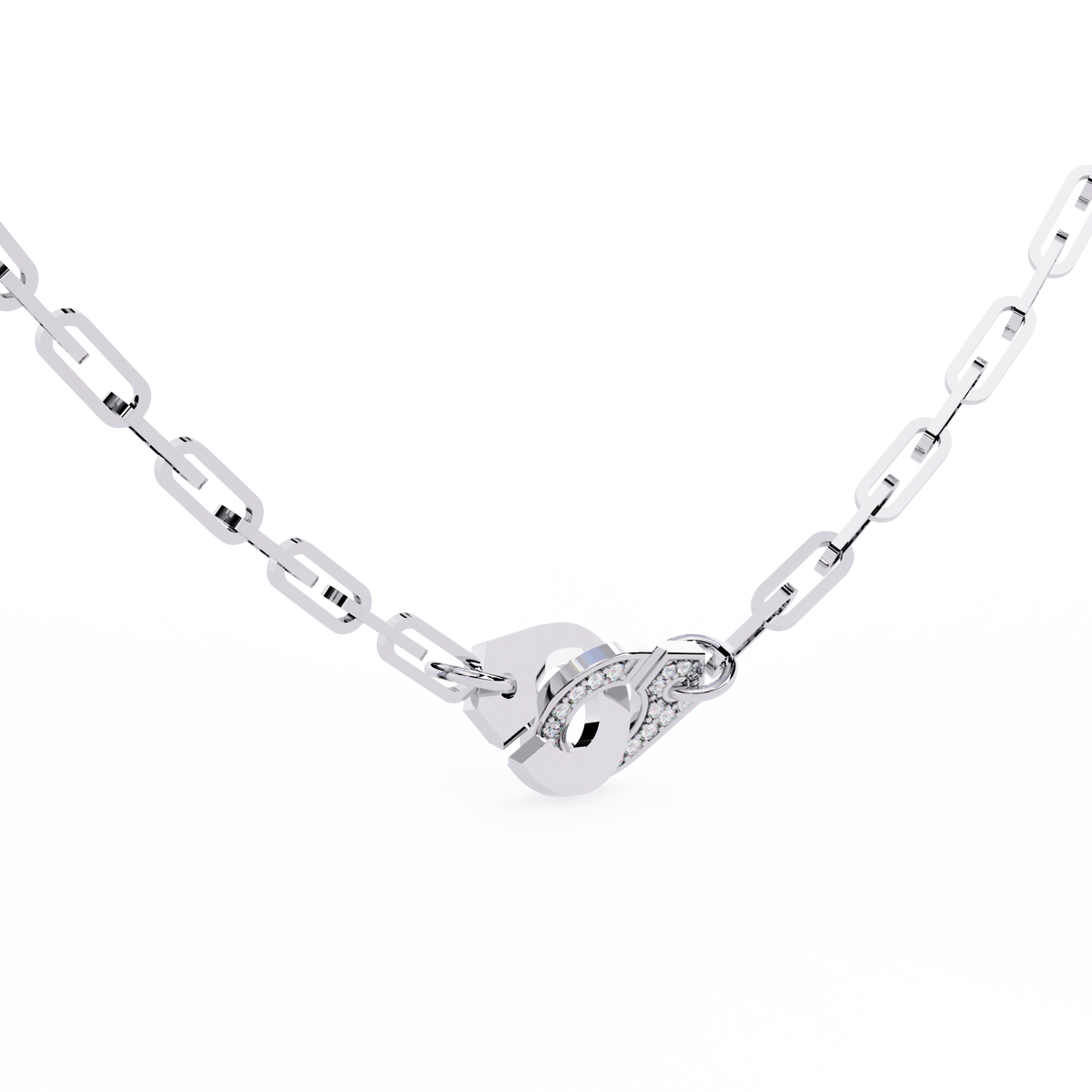 Round Cut Natural & Lab Grown 18k Solid Gold Art Deco Cluster Daily Wear Necklace For Women's - HIGHCARAT DIAMONDS