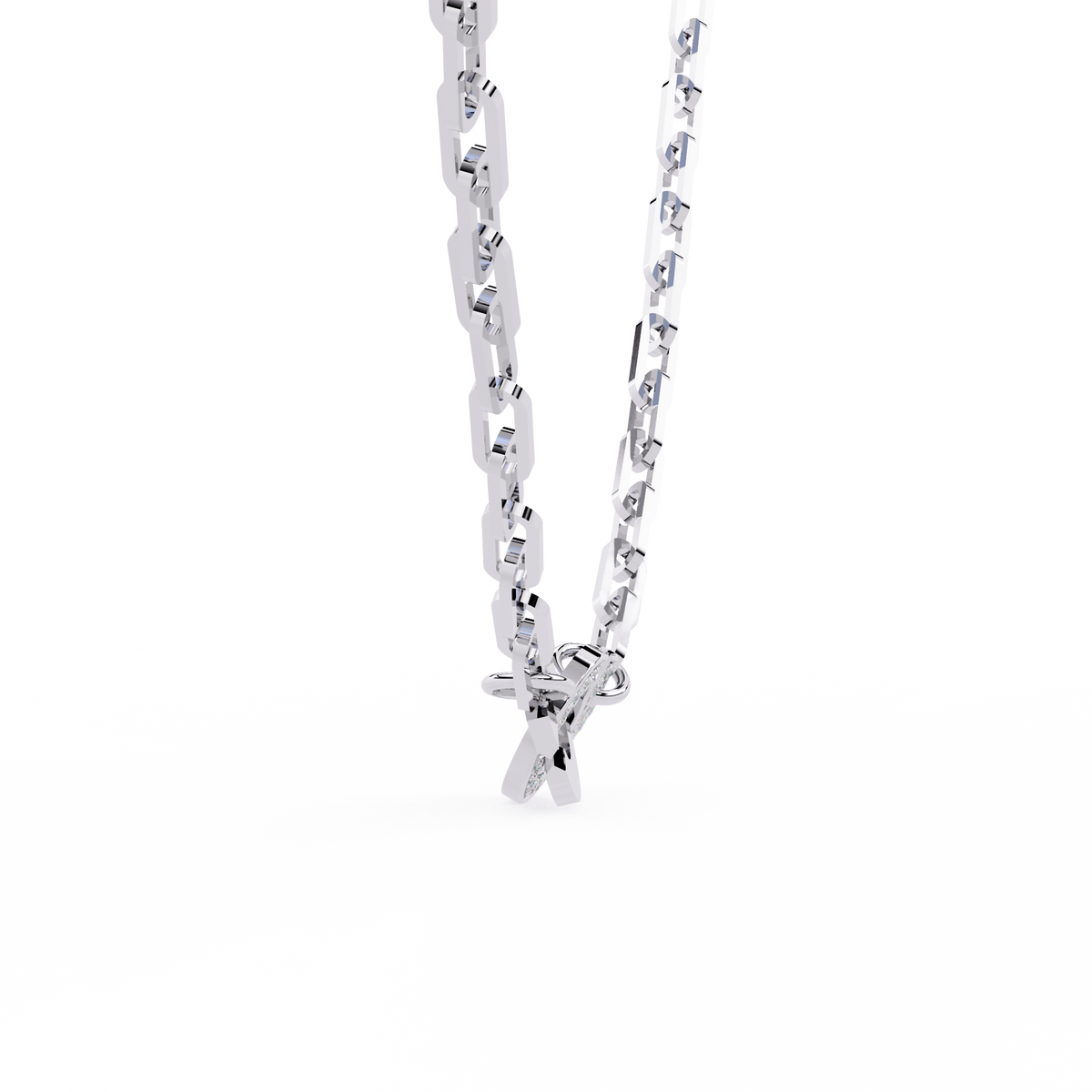 Round Cut Natural & Lab Grown 18k Solid Gold Art Deco Cluster Daily Wear Necklace For Women's - HIGHCARAT DIAMONDS