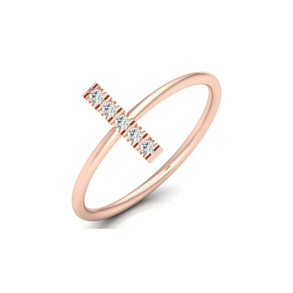 Round Cut Natural Or Labgrown Diamond Ecofriendly Daily Wear Band Ring For Her - HIGHCARAT DIAMONDS