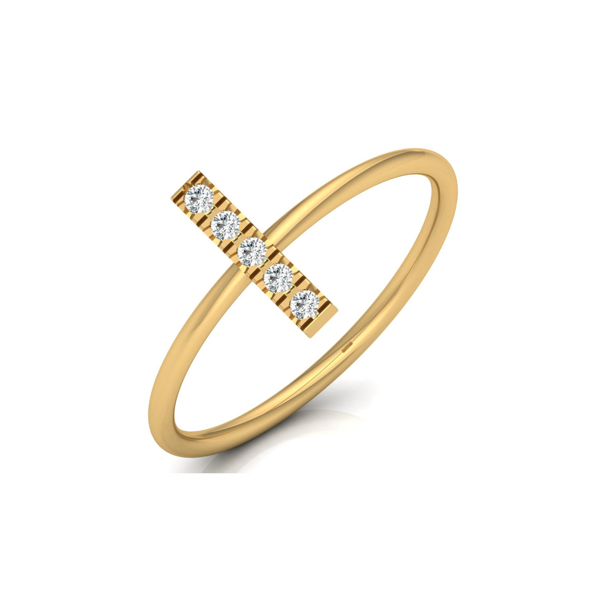 Round Cut Natural Or Labgrown Diamond Ecofriendly Daily Wear Band Ring For Her - HIGHCARAT DIAMONDS