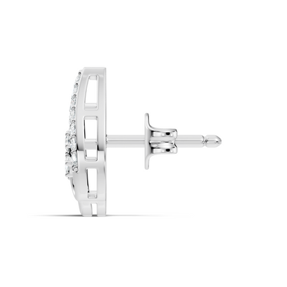 Round Shape Lab Grown Diamond 14k Solid Gold Ethical New Affordable Diamond Earrings For Women - HIGHCARAT DIAMONDS