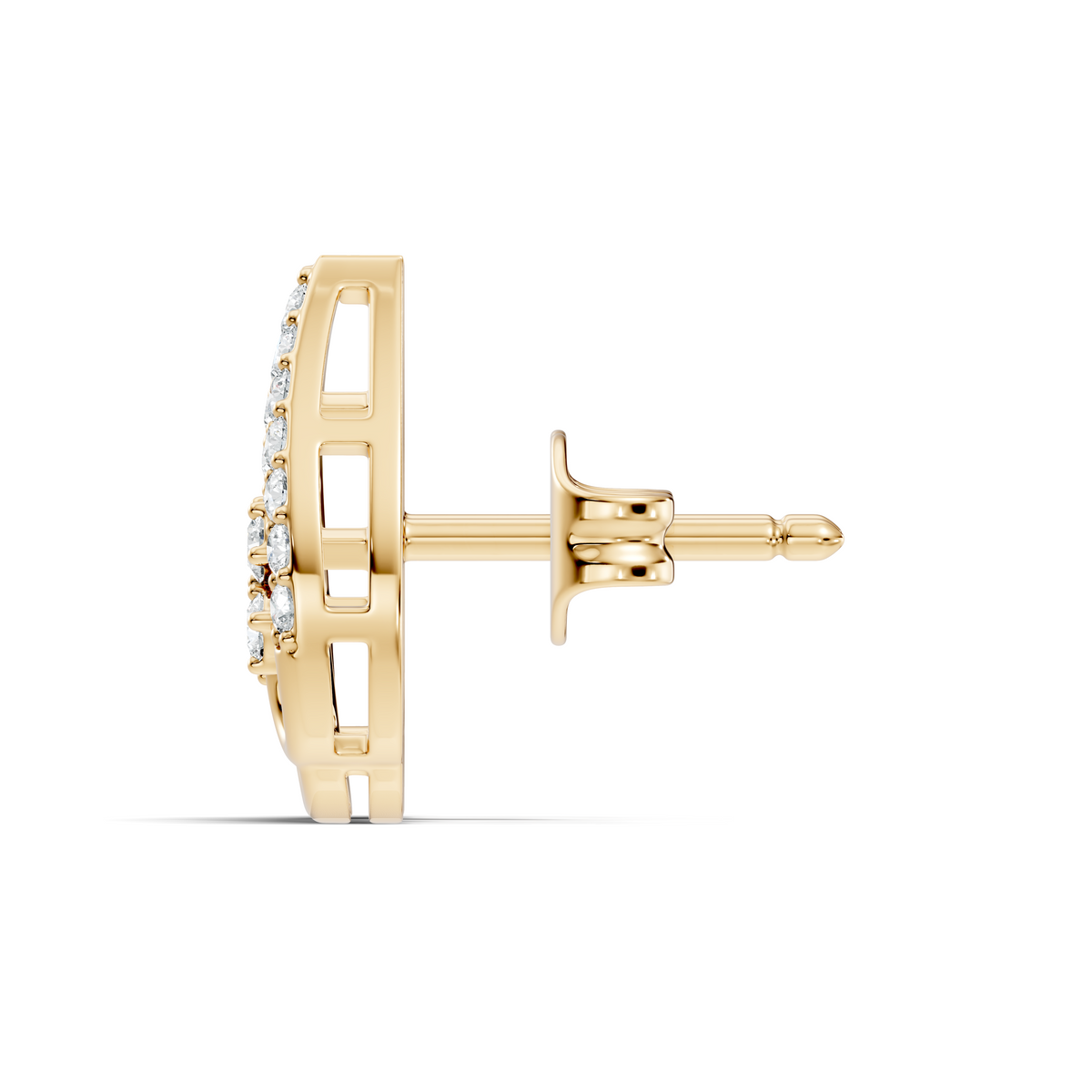 Round Shape Lab Grown Diamond 14k Solid Gold Ethical New Affordable Diamond Earrings For Women - HIGHCARAT DIAMONDS