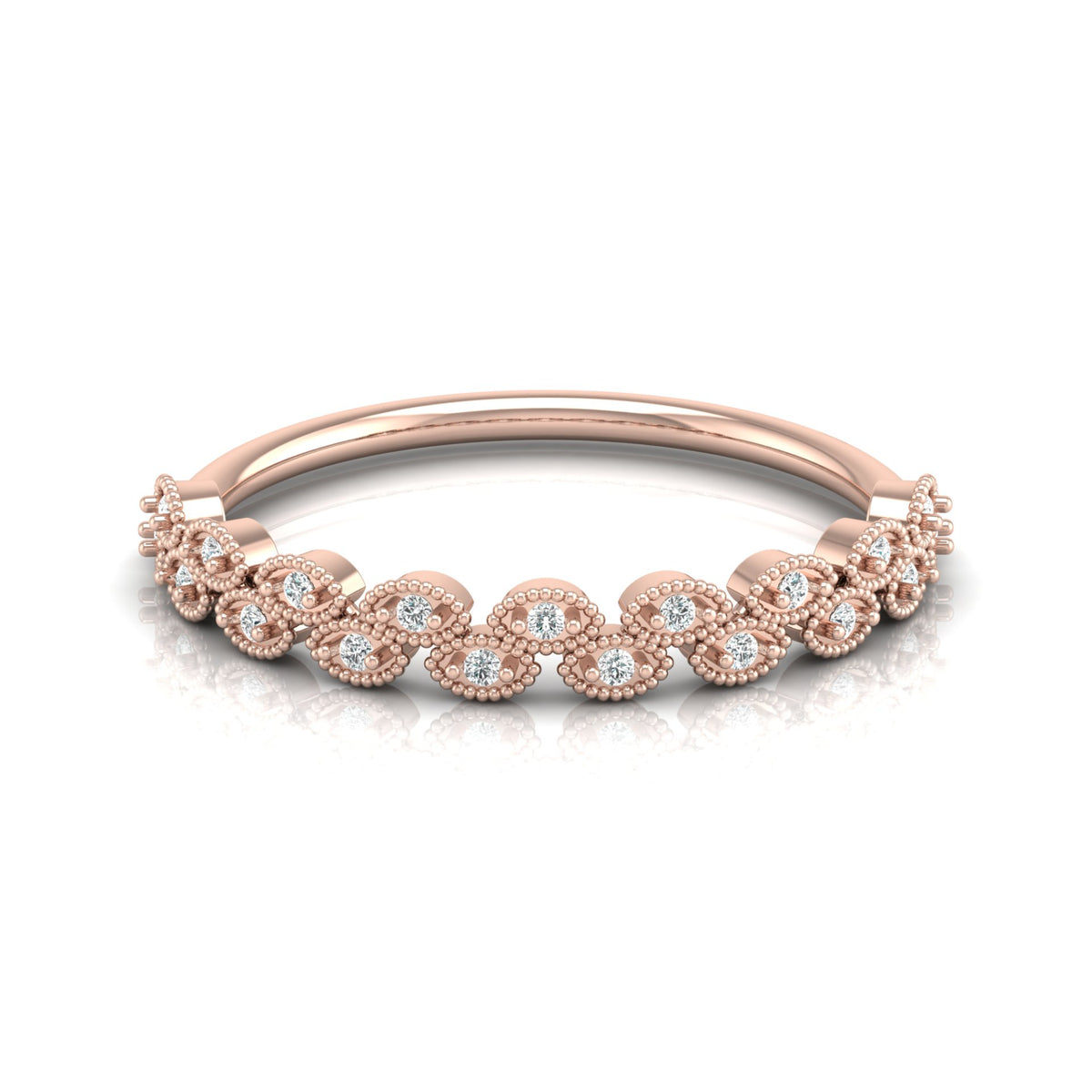 Round Cut Personalized Diamond Eternity Band Ring For Her in 14KT Solid Gold - HIGHCARAT DIAMONDS