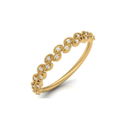 Round Cut Personalized Diamond Eternity Band Ring For Her in 14KT Solid Gold - HIGHCARAT DIAMONDS