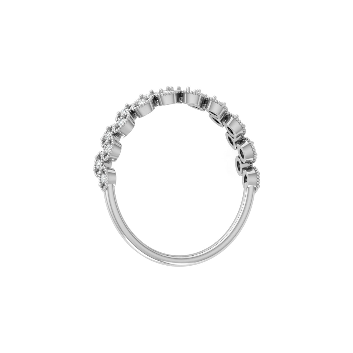 Round Cut Personalized Diamond Eternity Band Ring For Her in 14KT Solid Gold - HIGHCARAT DIAMONDS