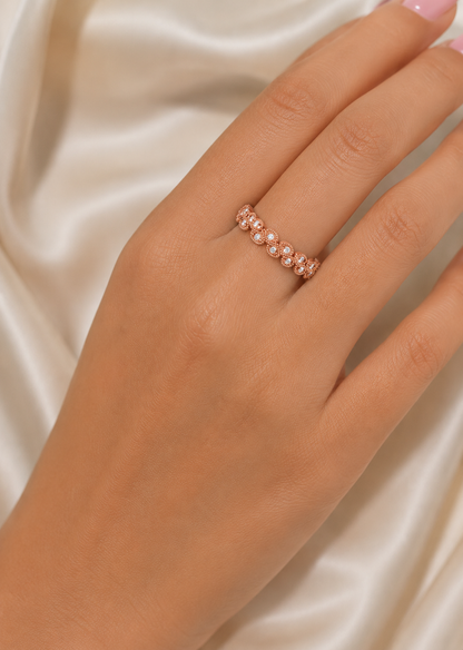 Round Cut Personalized Diamond Eternity Band Ring For Her in 14KT Solid Gold - HIGHCARAT DIAMONDS