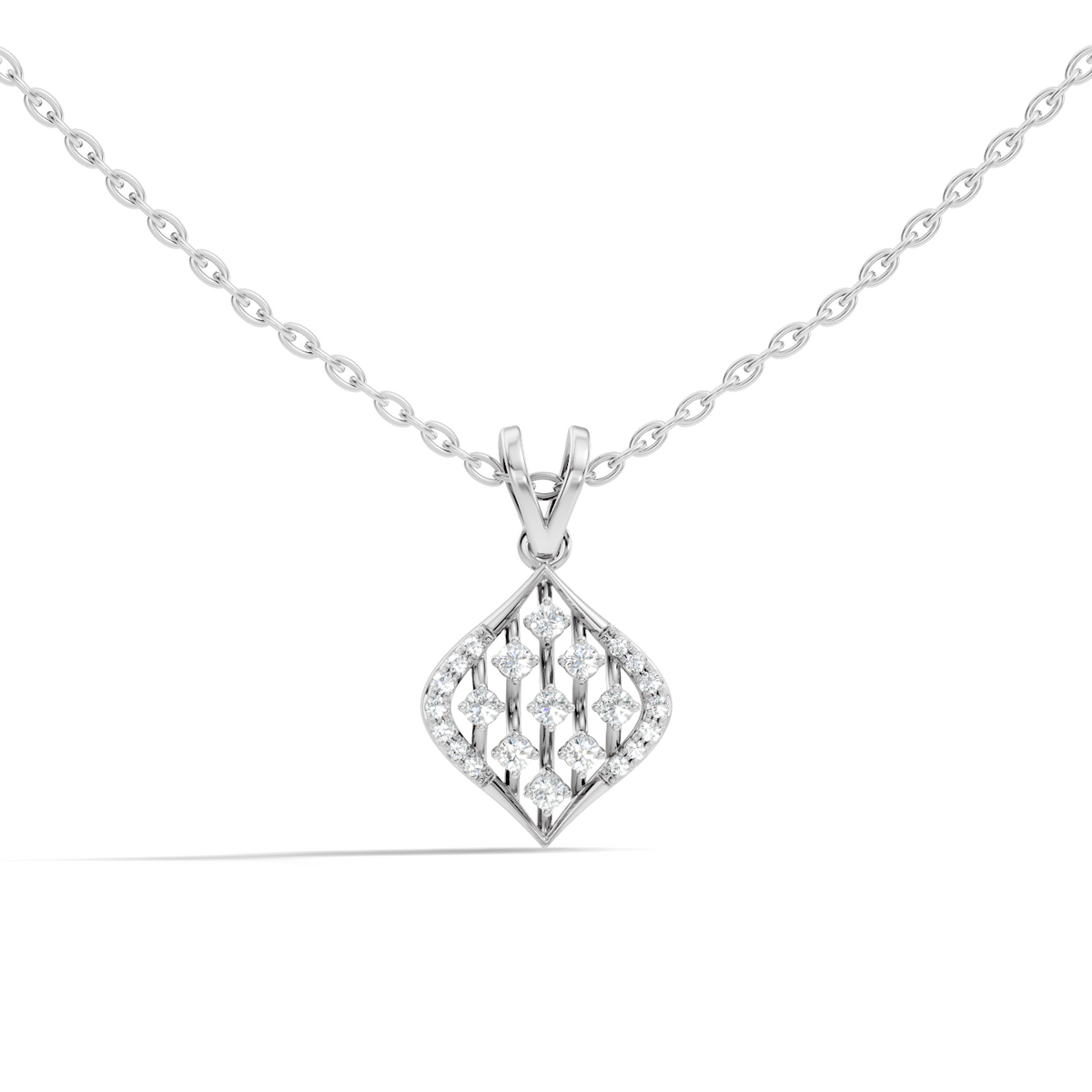 Classic Round  Shape Diamond Pendant with 14K Solid Gold Luxury Everyday Wear - HIGHCARAT DIAMONDS