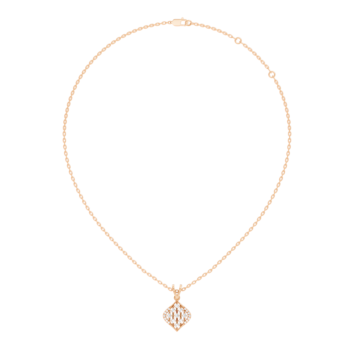 Classic Round  Shape Diamond Pendant with 14K Solid Gold Luxury Everyday Wear - HIGHCARAT DIAMONDS