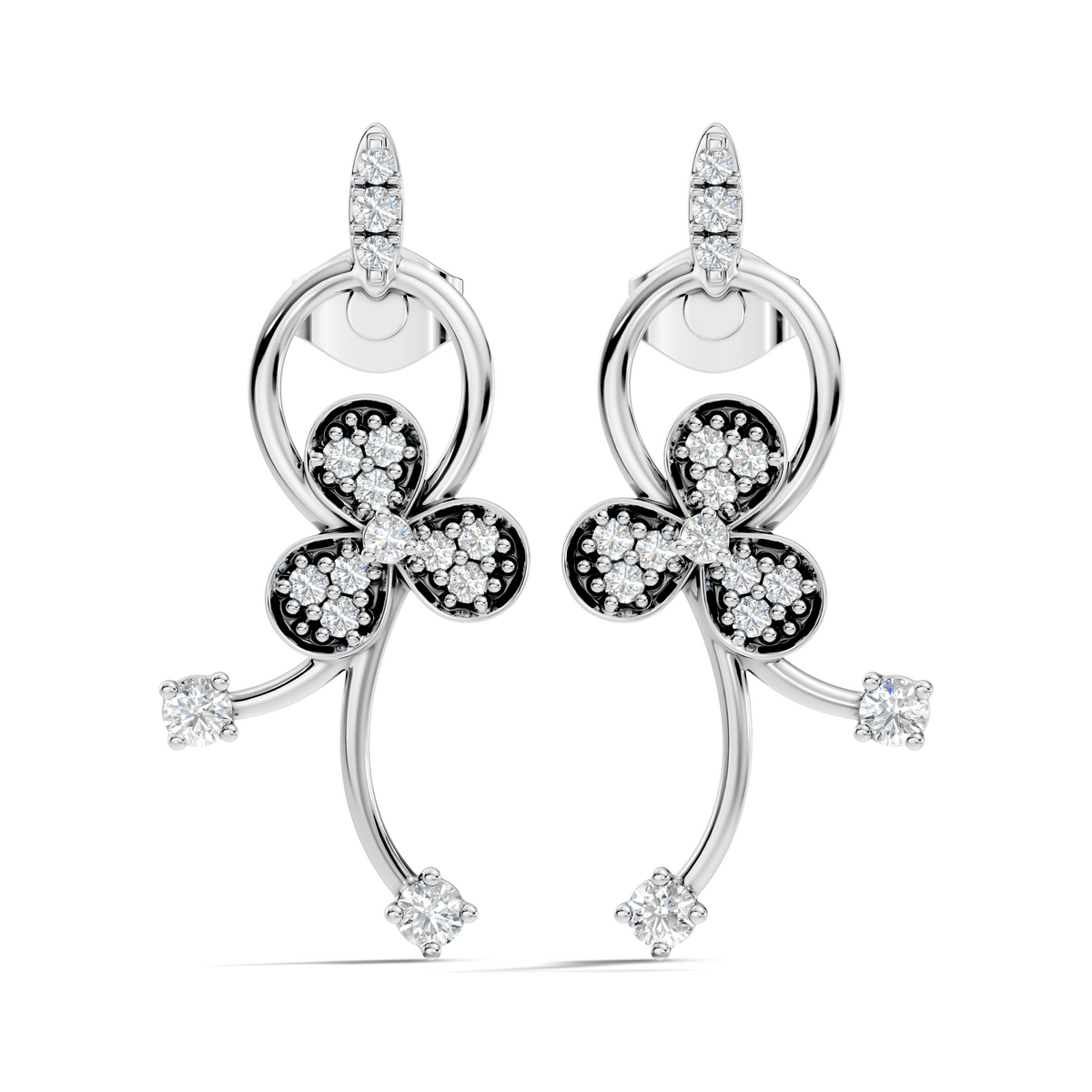 Round Cut Lab Grown & Natural Diamond Antique Delicate Stackable Party Wear Drop Stud Earrings For Her - HIGHCARAT DIAMONDS