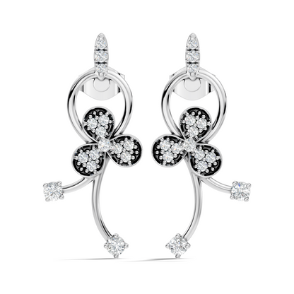 Round Cut Lab Grown & Natural Diamond Antique Delicate Stackable Party Wear Drop Stud Earrings For Her - HIGHCARAT DIAMONDS