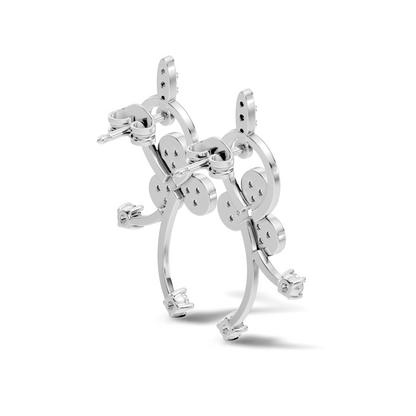 Round Cut Lab Grown & Natural Diamond Antique Delicate Stackable Party Wear Drop Stud Earrings For Her - HIGHCARAT DIAMONDS
