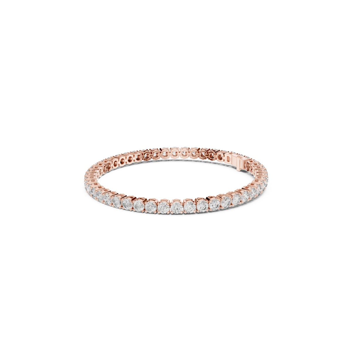 18k Solid Yellow Gold Vintage Minimalist 6.72Ct Round Cut Diamond Dainty Wedding Tennis Bracelet For Women's - HIGHCARAT DIAMONDS