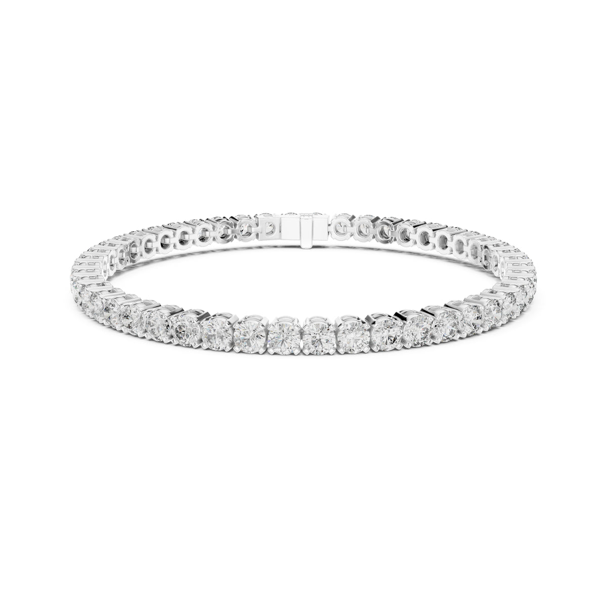 18k Solid Yellow Gold Vintage Minimalist 6.72Ct Round Cut Diamond Dainty Wedding Tennis Bracelet For Women's - HIGHCARAT DIAMONDS
