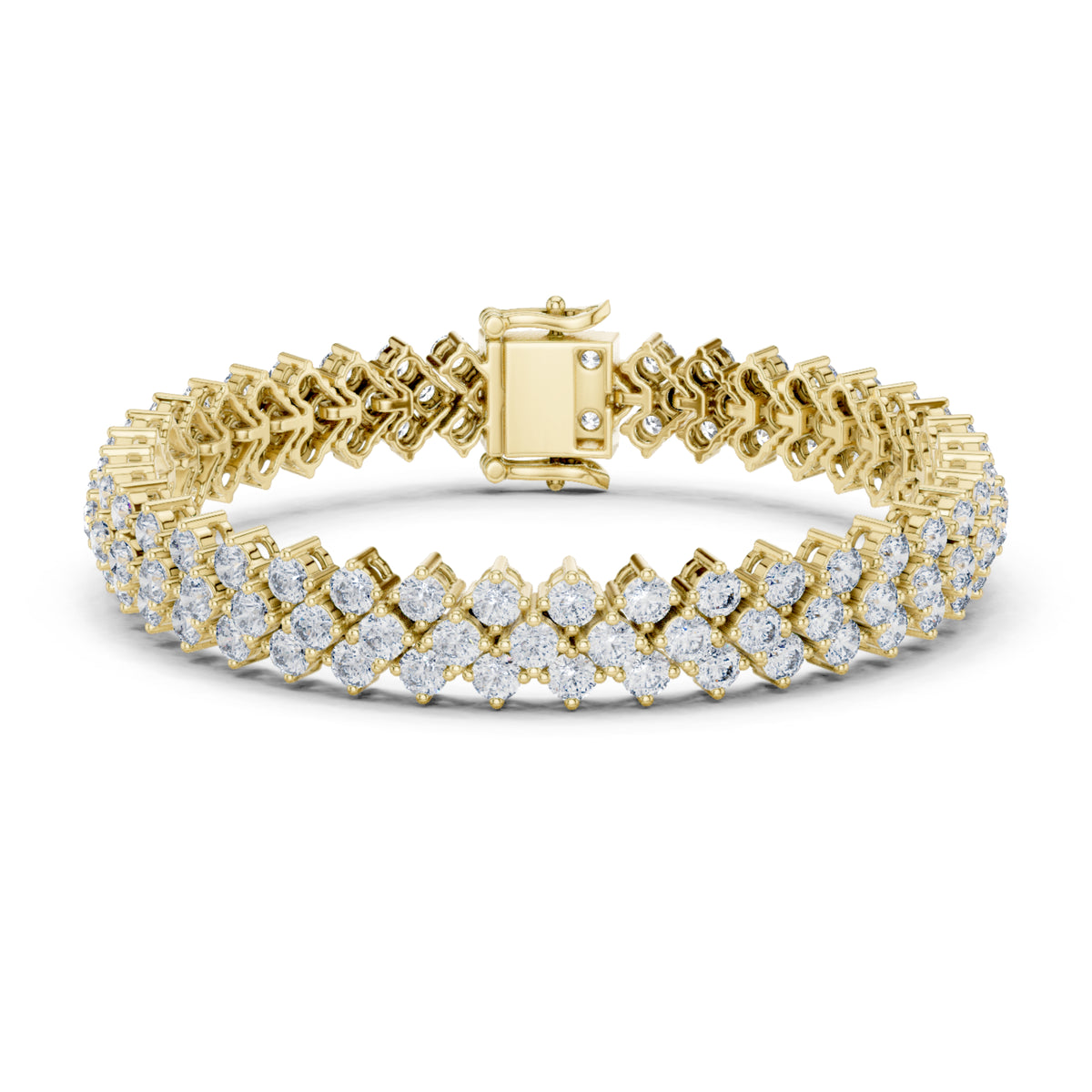 6.00Ct Round Cut Top Grade Diamond Elegant Three Row Prong Set Classic Wedding Tennis Bracelet For Women's - HIGHCARAT DIAMONDS