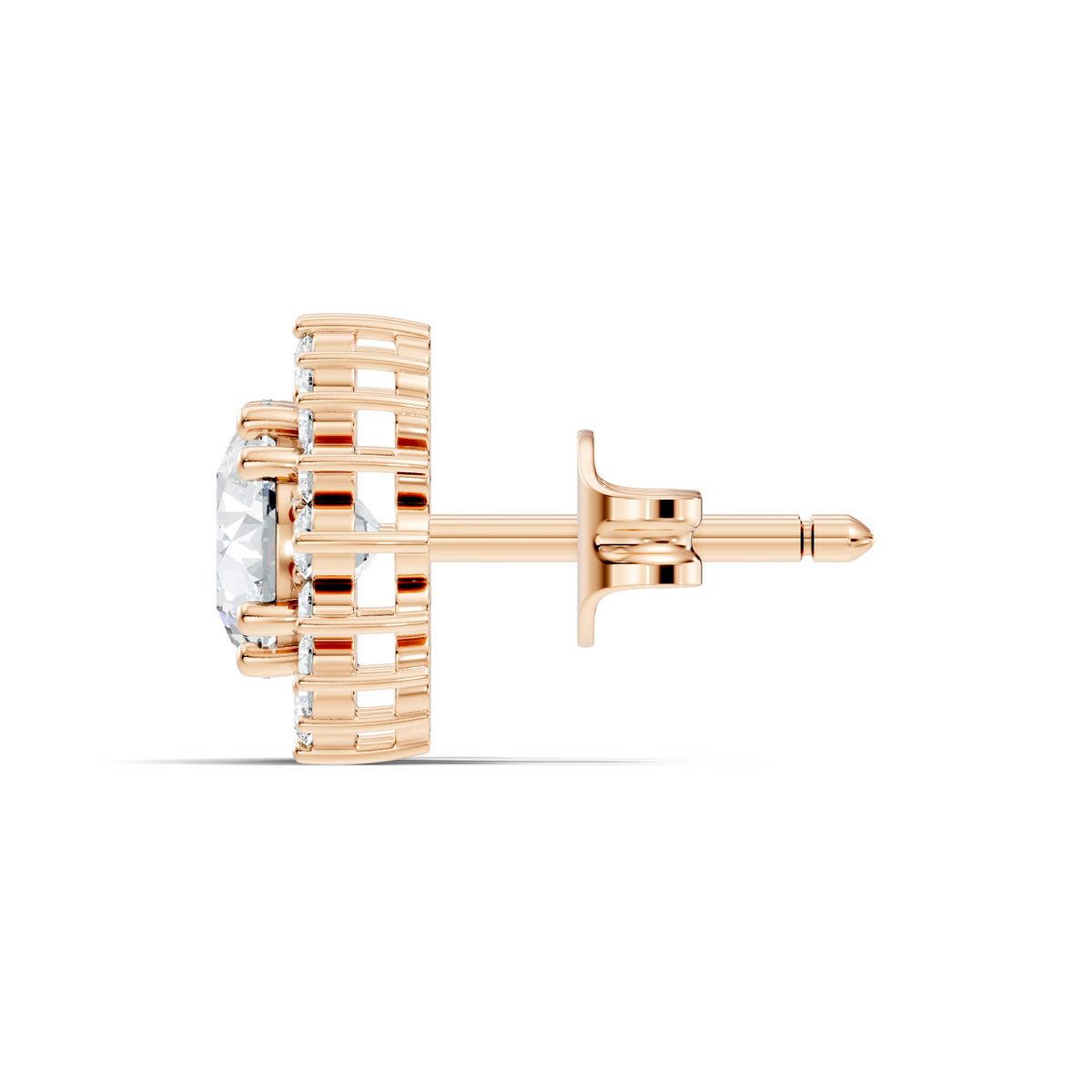 2.02 Round Shape Lab Grown Sparkling Diamond Stud Earrings For Women In 14K Solid Gold - HIGHCARAT DIAMONDS