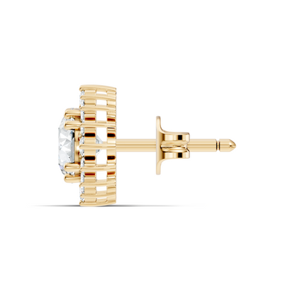 2.02 Round Shape Lab Grown Sparkling Diamond Stud Earrings For Women In 14K Solid Gold - HIGHCARAT DIAMONDS
