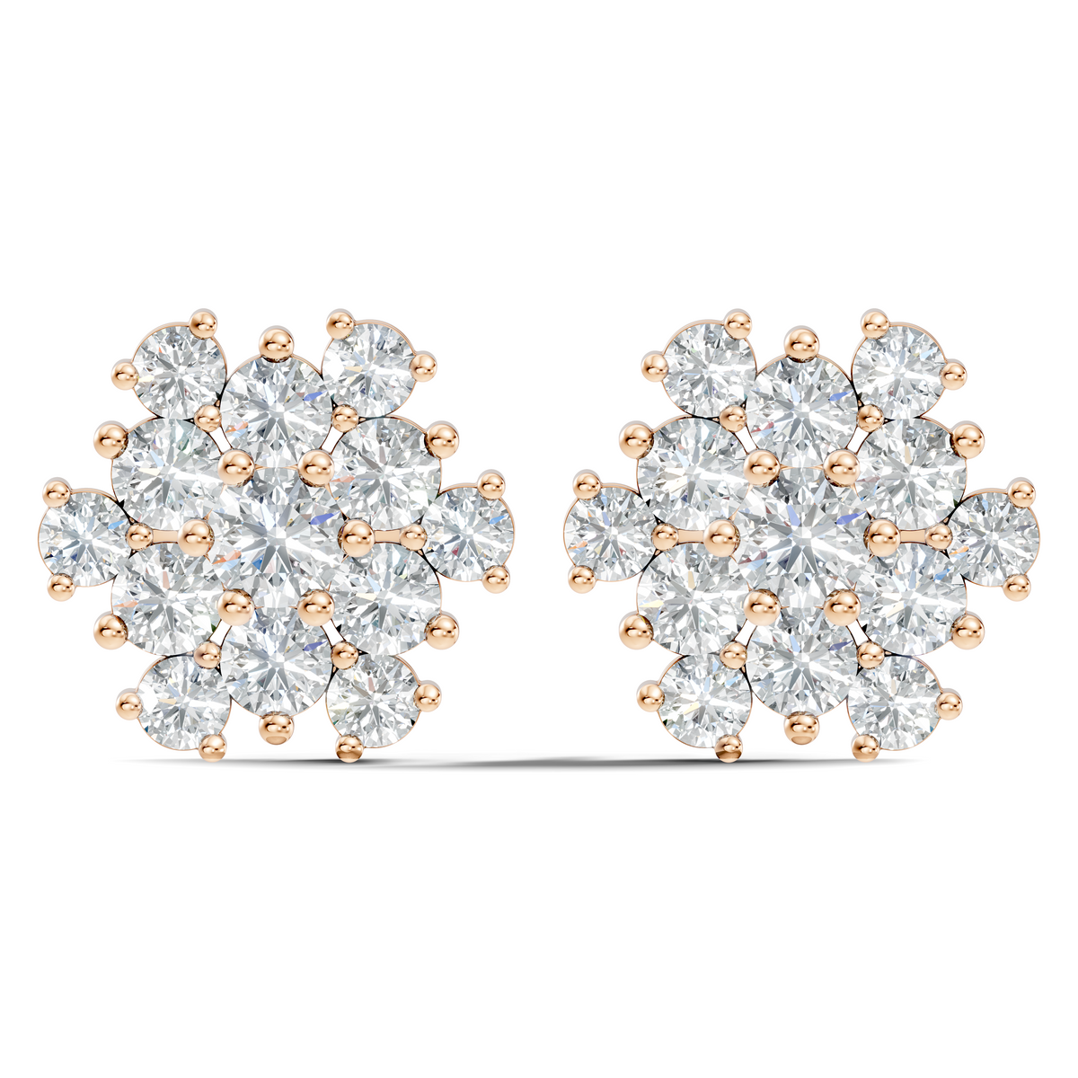 2.28Ct Round Cut Lab Grown Diamond Elegant Vintage Stunning White Colorless Stud Earring For Women's - HIGHCARAT DIAMONDS