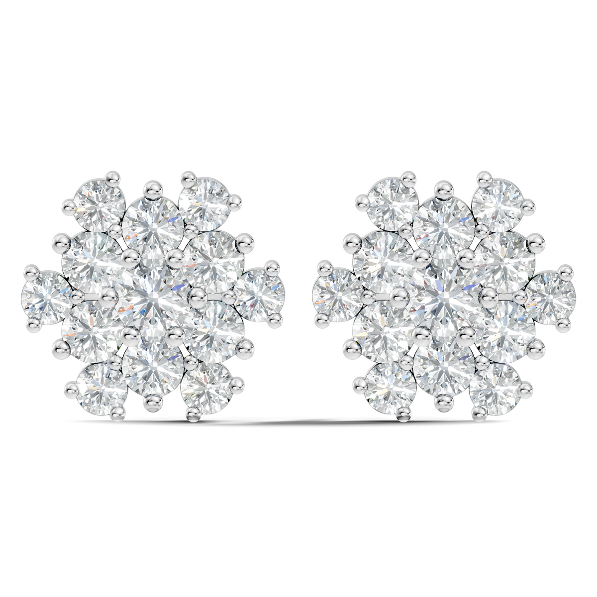 2.28Ct Round Cut Lab Grown Diamond Elegant Vintage Stunning White Colorless Stud Earring For Women's - HIGHCARAT DIAMONDS