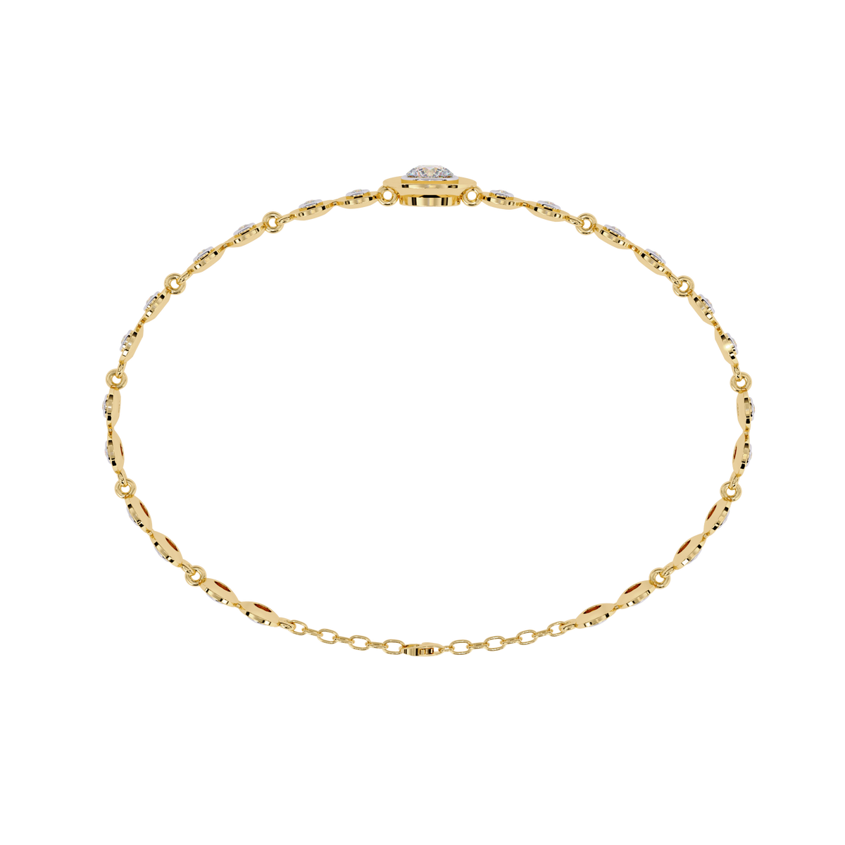 Round Cut Top Grade Lab Grown Diamond Bezel Set Unique Minimalist Bridesmaid Tennis Bracelet Gift For Her - HIGHCARAT DIAMONDS