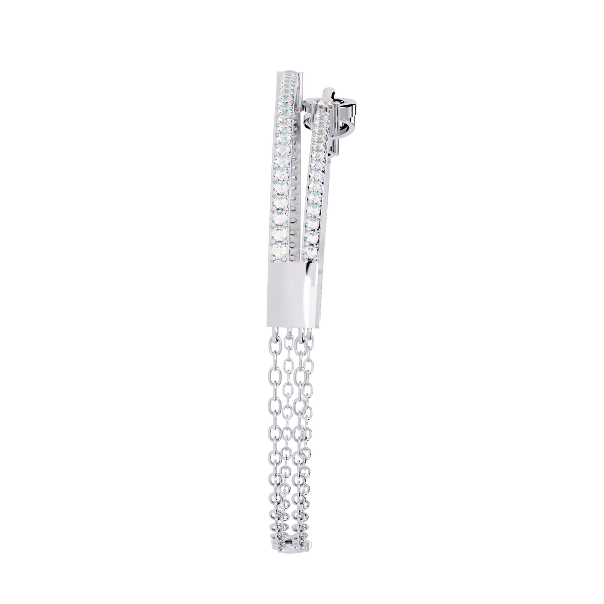 Round Cut Top Grade Lab Grown Diamond Unique Vintage Miniamlsit Dainty Perfect Party Wear Cuff Bracelet - HIGHCARAT DIAMONDS