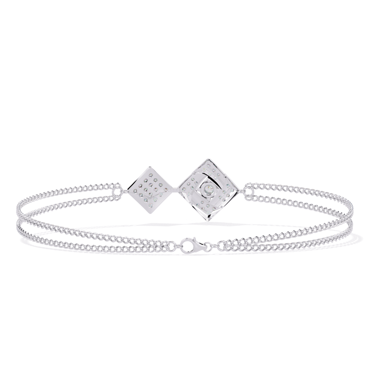 Round Cut Top Grade Natural Diamond Stunning Minimalist Dainty Party Wear Bracelet For Her - HIGHCARAT DIAMONDS
