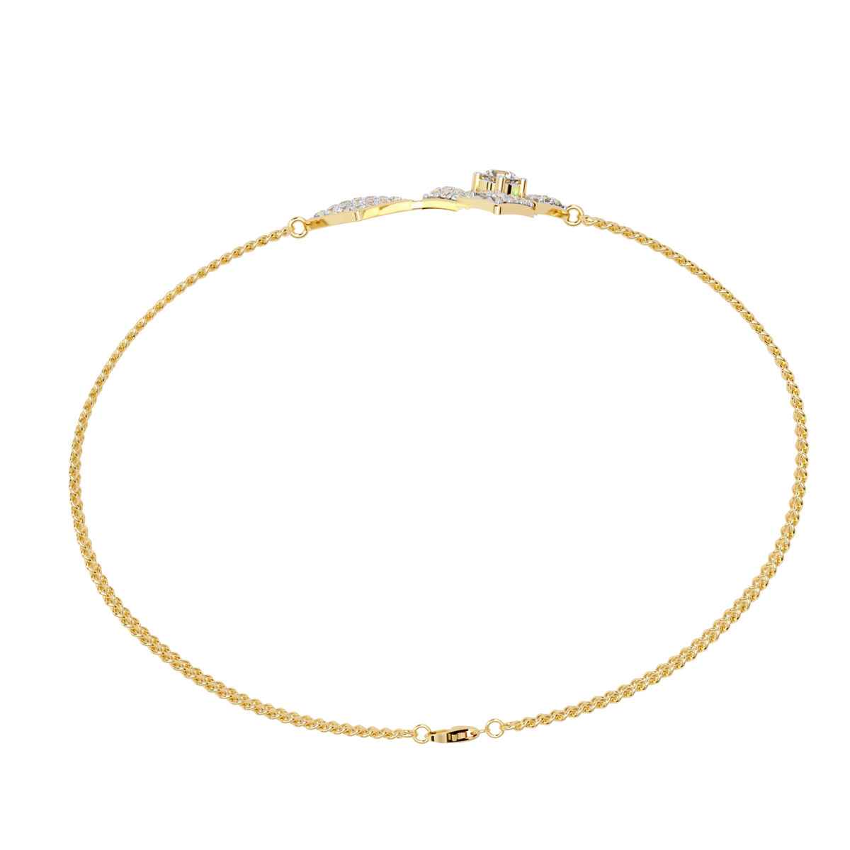 Round Cut Top Grade Natural Diamond Stunning Minimalist Dainty Party Wear Bracelet For Her - HIGHCARAT DIAMONDS