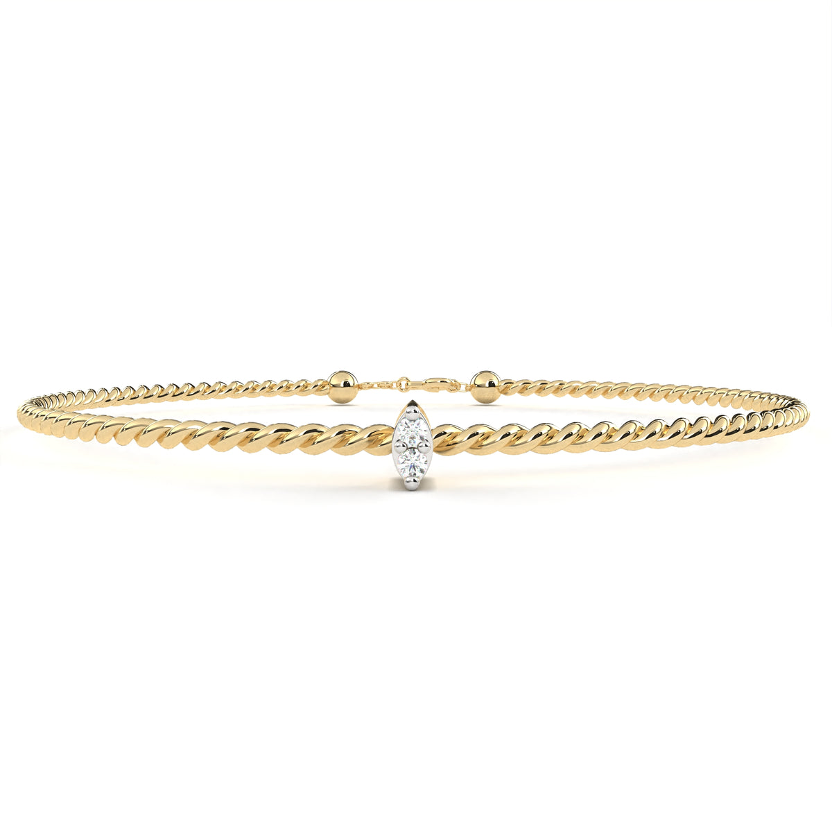 Round Cut White Colorless Diamond Unique Simple Solitaire Stackable Prong Set Every Day Tennis Bracelet For Her - HIGHCARAT DIAMONDS