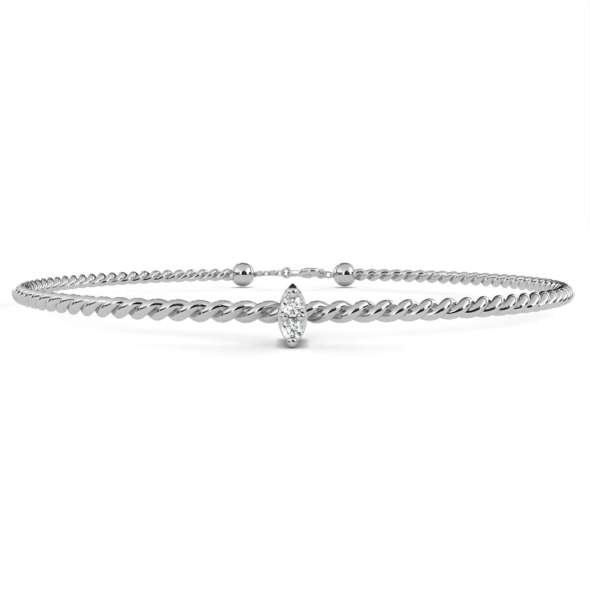 Round Cut White Colorless Diamond Unique Simple Solitaire Stackable Prong Set Every Day Tennis Bracelet For Her - HIGHCARAT DIAMONDS