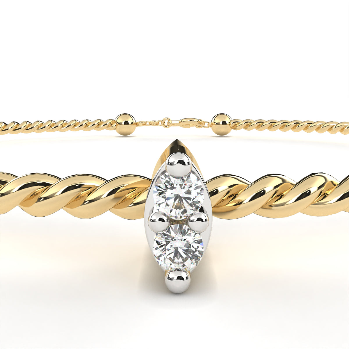 Round Cut White Colorless Diamond Unique Simple Solitaire Stackable Prong Set Every Day Tennis Bracelet For Her - HIGHCARAT DIAMONDS