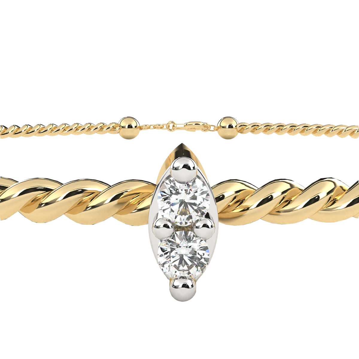 Round Cut White Colorless Diamond Unique Simple Solitaire Stackable Prong Set Every Day Tennis Bracelet For Her - HIGHCARAT DIAMONDS