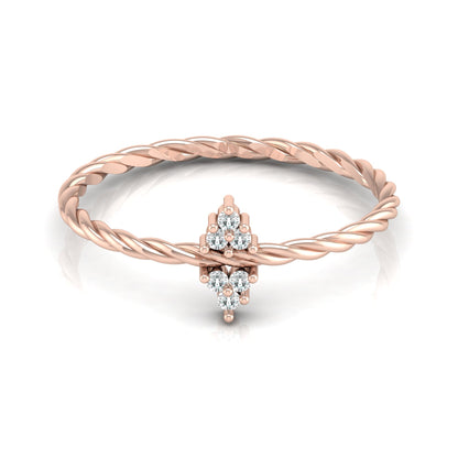 Round Diamond Twisted Shank Engagement Ring - HIGHCARAT DIAMONDS