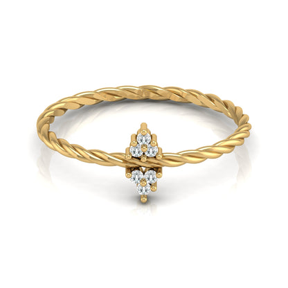 Round Diamond Twisted Shank Engagement Ring - HIGHCARAT DIAMONDS