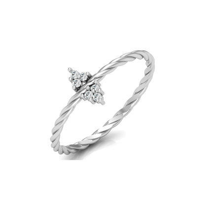 Round Diamond Twisted Shank Engagement Ring - HIGHCARAT DIAMONDS