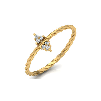 Round Diamond Twisted Shank Engagement Ring - HIGHCARAT DIAMONDS