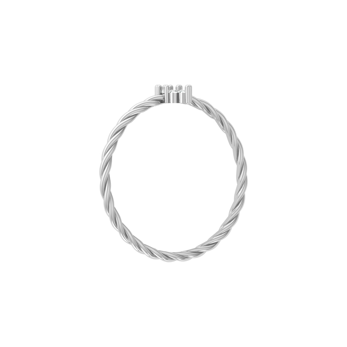 Round Diamond Twisted Shank Engagement Ring - HIGHCARAT DIAMONDS