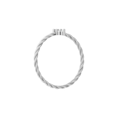 Round Diamond Twisted Shank Engagement Ring - HIGHCARAT DIAMONDS