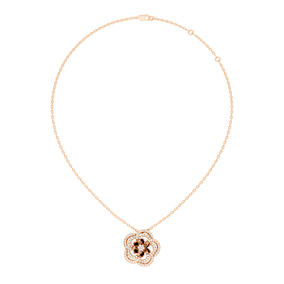 Round Shape 14k Solid Gold Natural-Lab Grown Diamond Elegance New Stlye Pendant For Women - HIGHCARAT DIAMONDS